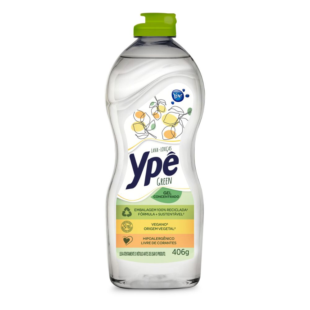 Lava-Louças Gel Concentrado Ypê Green Squeeze 406g