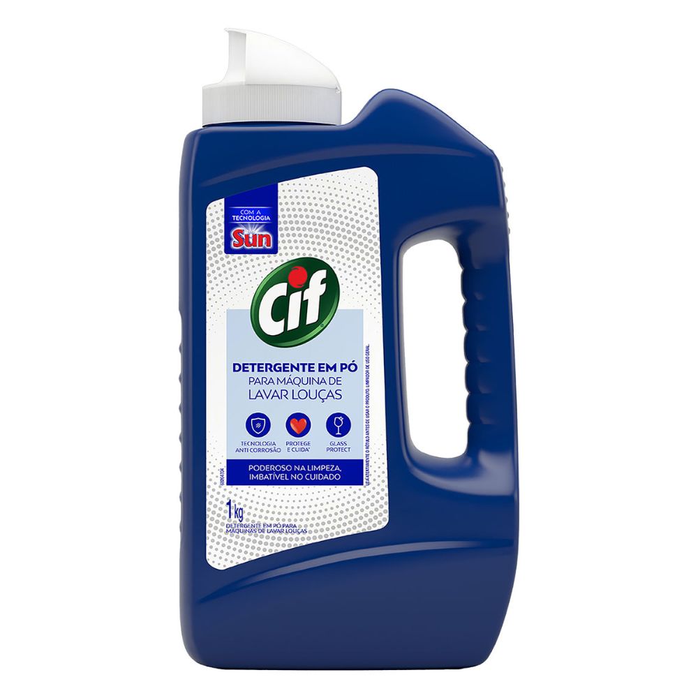 Detergente Pó para Máquina de Lavar Louças Cif Frasco 1kg