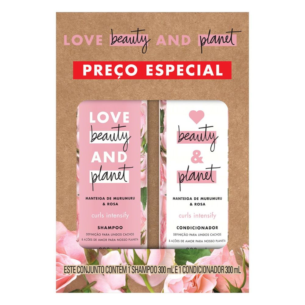 Kit Shampoo + Condicionador Love Beauty & Planet Curls Intensify 300ml Cada