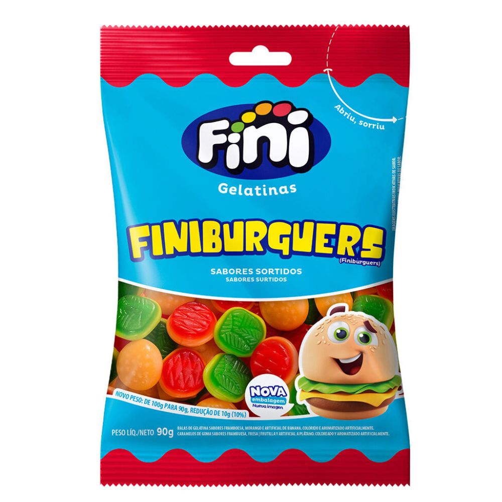 Bala Fini Gelatina Burguers 90g