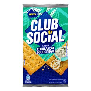 Pack Biscoito Cebola com Sour Cream Club Social Pacote 6 Unidades 141g