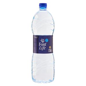 Água Mineral Natural sem Gás Font Life Garrafa 1,5L