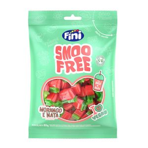 Bala Fini Smoofree Morango Frutti Attack 80g