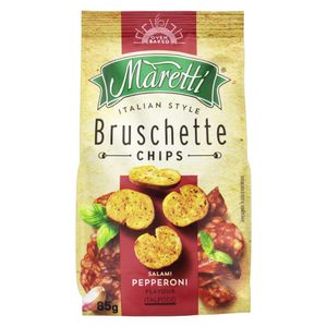 Snack de Trigo Pepperoni Maretti Bruschette Pacote 85g
