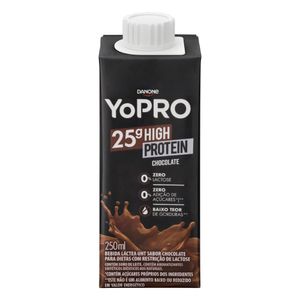 Bebida Láctea UHT Chocolate Zero Lactose Yopro 25g High Protein Caixa 250ml