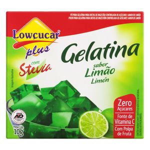 Gelatina Pó com Stevia Limão Zero Açúcar Lowçucar Plus Caixa 10g