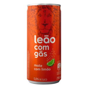Chá Mate com Gás Limão Leão Lata 290ml