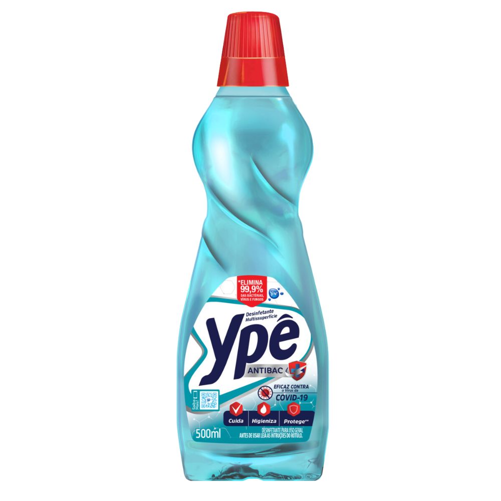 Desinfetante Multissuperfícies Ypê Antibac Frasco 500ml Refil
