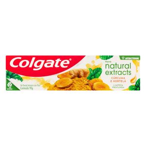 Gel Dental Cúrcuma e Hortelã Colgate Natural Extracts Limpeza Profunda Caixa 90g