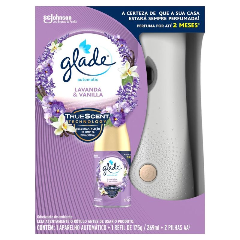 Aparelho-e-Odorizador-de-Ambiente-Lavanda---Vanilla-Glade-Automatic-Caixa-269ml