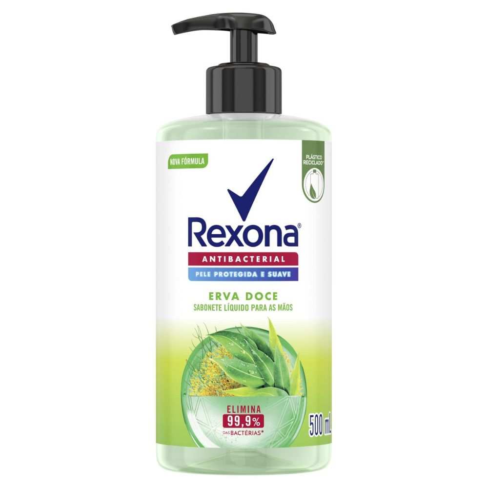 Sabonete Líquido Antibacterial para as Mãos Erva-Doce Rexona Frasco 500ml (7891150085657)