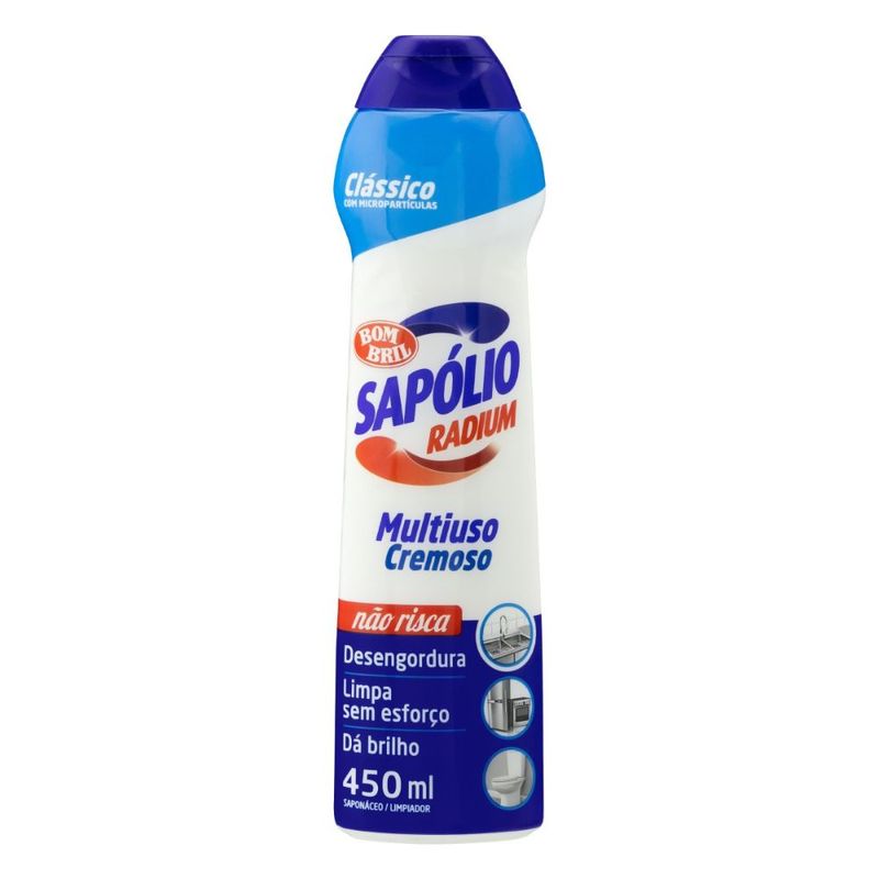 Saponaceo-Cremoso-Multiuso-Classico-Sapolio-Radium-Squeeze-450ml