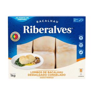 Lombo de Bacalhau Gadus Morhua Dessalgado Riberalves 1kg