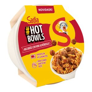 Macarrão com Mini Almôndegas Sadia Hot Bowls Pote 300g