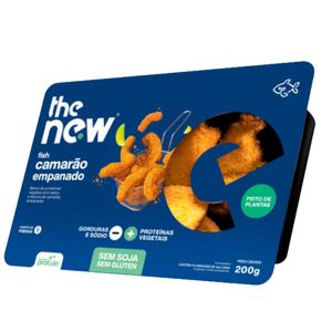 Empanado de Camarão Vegetal Congelado The New Fish Bandeja 200g