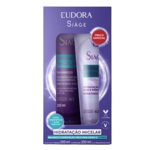 Kit Siàge Hidratação Micelar Shampoo 250ml + Condicionador 200ml