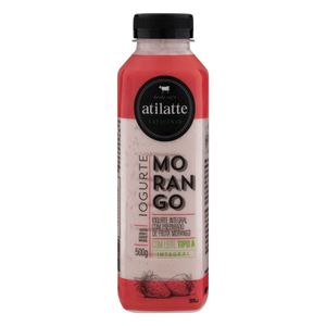 Iogurte Integral Morango Atilatte Garrafa 500g