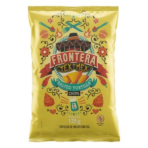 Tortilha Chips de Milho com Sal Frontera Tex Mex Pacote 125g