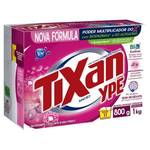 Lava-Roupas Pó Concentrado Maciez Tixan Ypê Caixa 800g