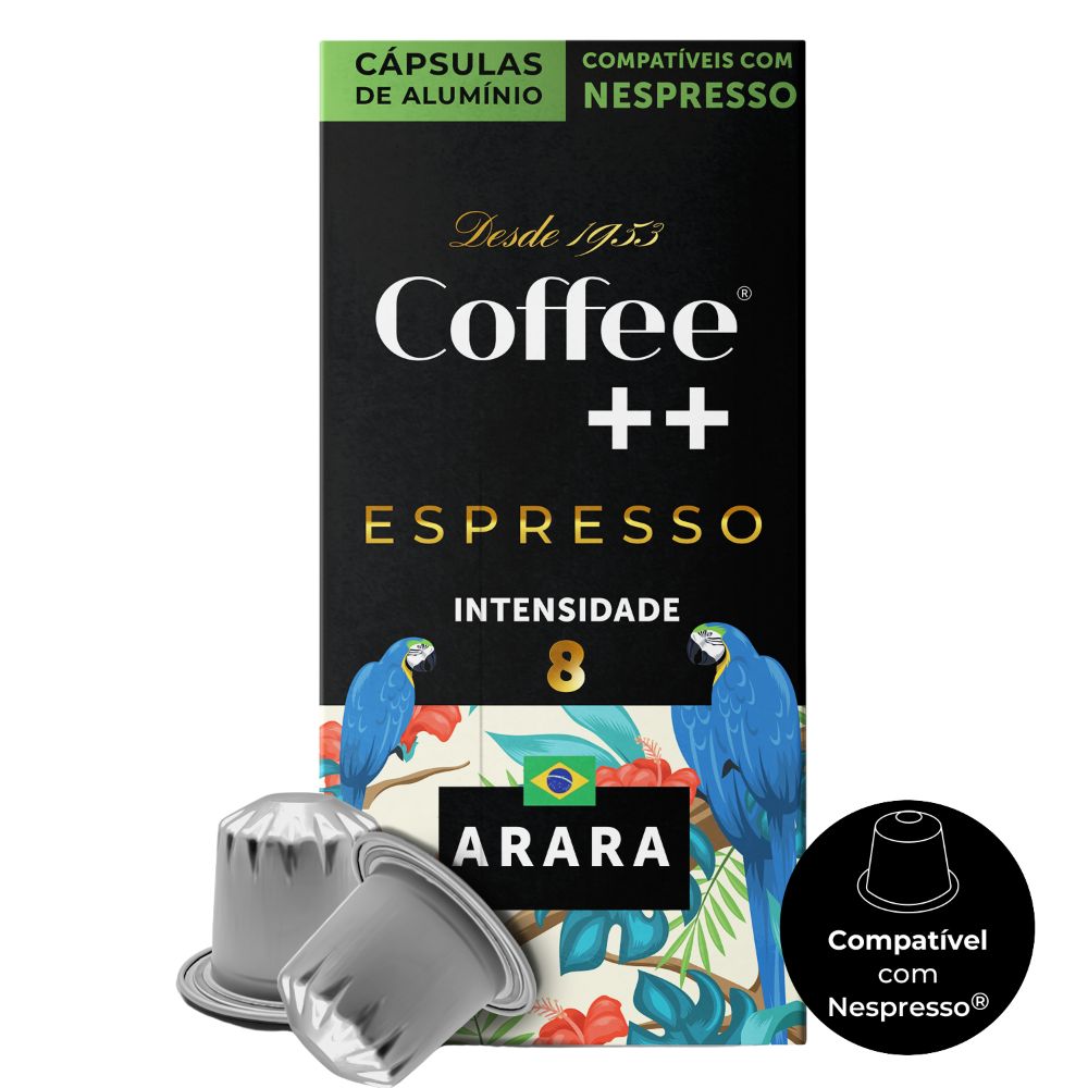 Café em Cápsulas Coffee ++ Plus ARARA Specialty Espresso Original 10  Unidades 