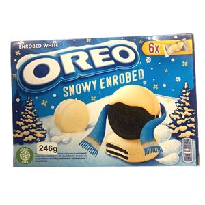 Biscoito Importado Milka Oreo Cobertura Chocolate Branco Snowy Enrobed 246g