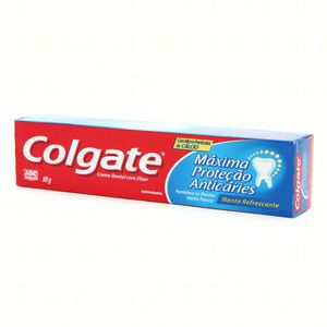 Creme Dental Menta Refrescante Colgate Máxima Proteção Anticáries Caixa 90g