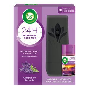 Aromatizador de Ambiente Bom Ar Automático Aerossol Freshmatic Campos de Lavanda Aparelho + Refil 250ml