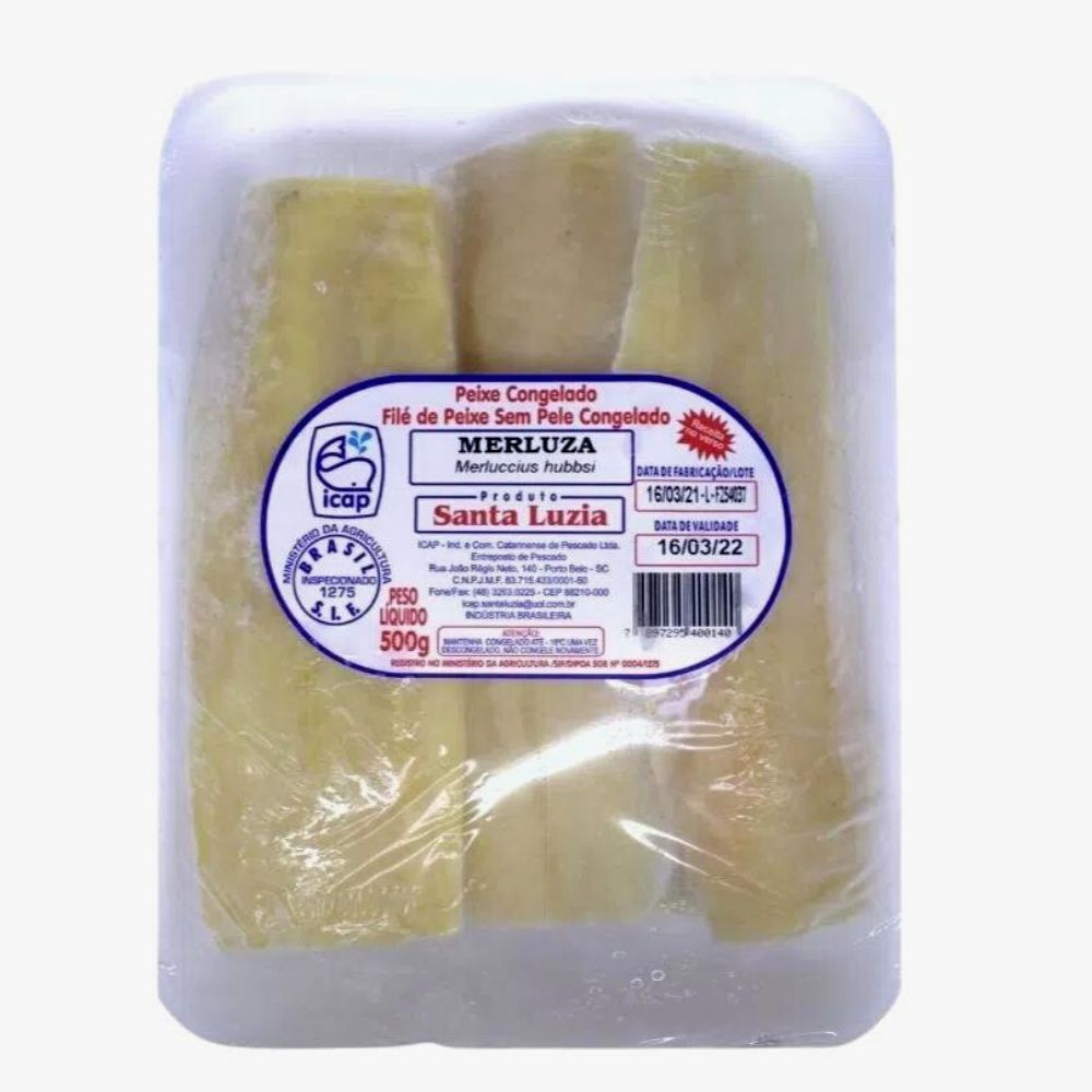 Filé Icap Merluza Santa Luzia Congelado 500g