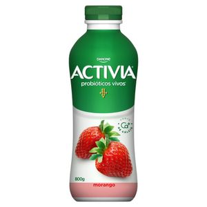 Leite Fermentado Parcialmente Desnatado Morango Activia Garrafa 800g