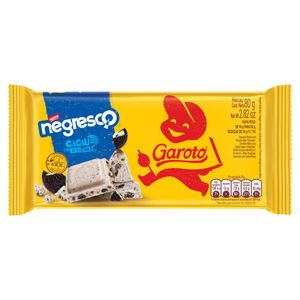 Chocolate Branco Garoto Biscoito Tablete 80g