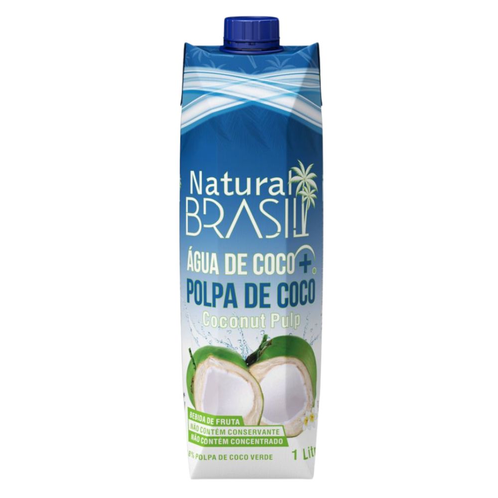 Água de Coco e Polpa Integral Natural Brasil 1L