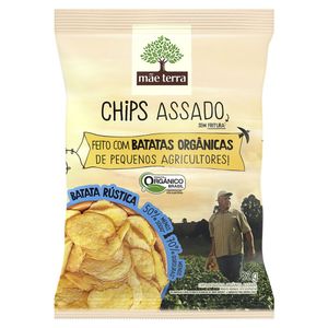 Chips de Batata Rústica Orgânico Mãe Terra Pacote 32g