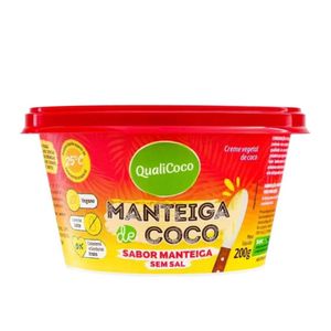 Manteiga de Coco Sabor Manteiga Sem Sal QualiCoco 200g