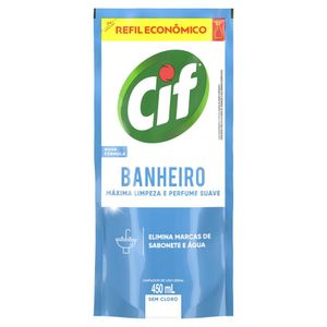 Limpador Banheiro Cif Sachê 450ml Refil Econômico