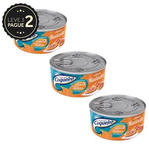 Atum Coqueiro Ralado em Óleo 170g Leve 3 Pague 2 KIT PRONTO