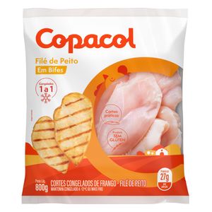 Filé de Frango em Bifes Congelado Copacol 800g