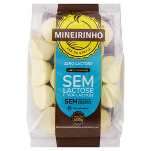 Pão de Queijo Congelado Tradicional Zero Lactose Mineirinho Pacote 400g