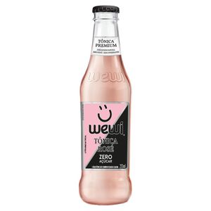 Água Tônica Rosé Zero Açúcar Zero Sódio Wewi Premium Garrafa 255ml