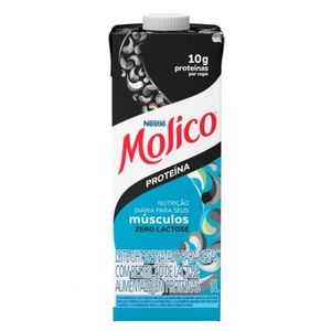 Leite UHT Desnatado Zero Lactose Molico Proteína Caixa com Tampa 1L