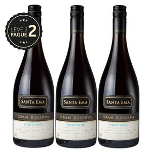 Vinho Chileno Santa Ema Gran Reserva Pinot Noir 750ml Leve 3 Pague 2