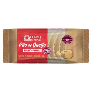 Pão de Queijo Congelado Waffle Forno de Minas Pacote 400g 10 Unidades