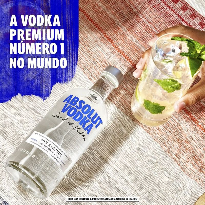 Vodka Absolut Original 1L Pura Qualidade - Festval