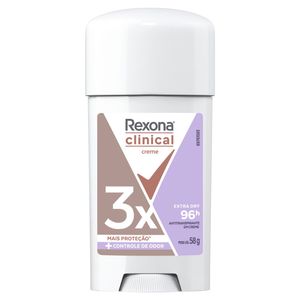 Antitranspirante Creme Extra Dry Rexona Clinical 58g