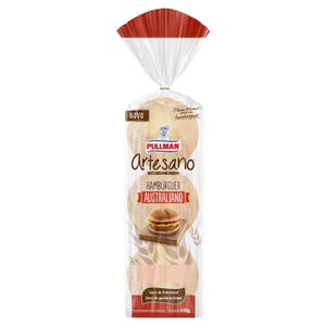Pão para Hambúrguer Australiano Pullman Artesano Pacote 420g