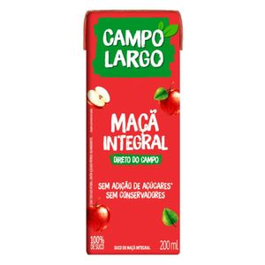 Suco Campo Largo Integral Maçã Caixa 200ml