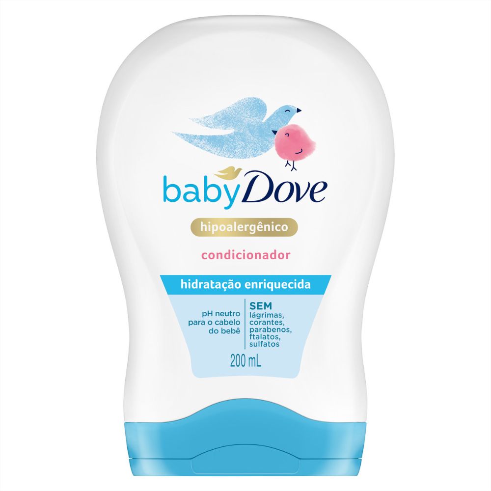 Condicionador Bebê Hidratação Enriquecida Dove Baby Frasco 200ml