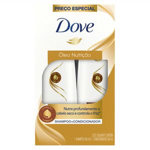 Kit Shampoo 400ml + Condicionador 200ml Dove Óleo Nutrição