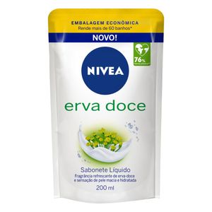 Sabonete Líquido Erva-Doce Nivea Sachê 200ml Refil Embalagem Econômica