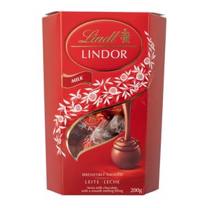 Chocolate Lindt Lindor Cornet Ao Leite 16 unidades 200g