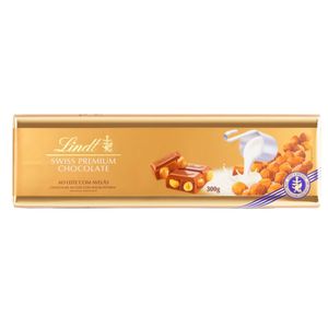 Chocolate Lindt Gold Bar Tablete Ao Leite com Avelãs 300g